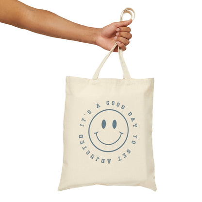 It's a Good Day to Get Adjusted Tote Blue