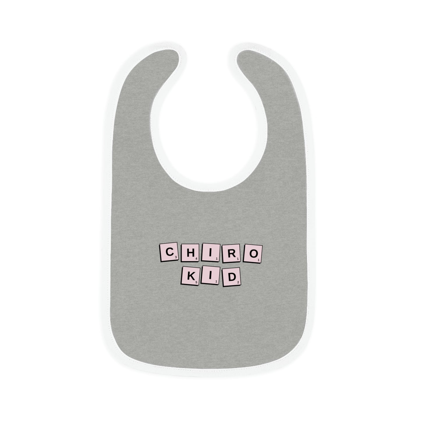 Chiro Kid Letter Tile Bib Pink