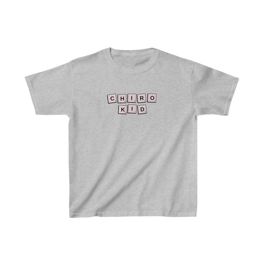 Chiro Kid Letter Tile Tee Pink