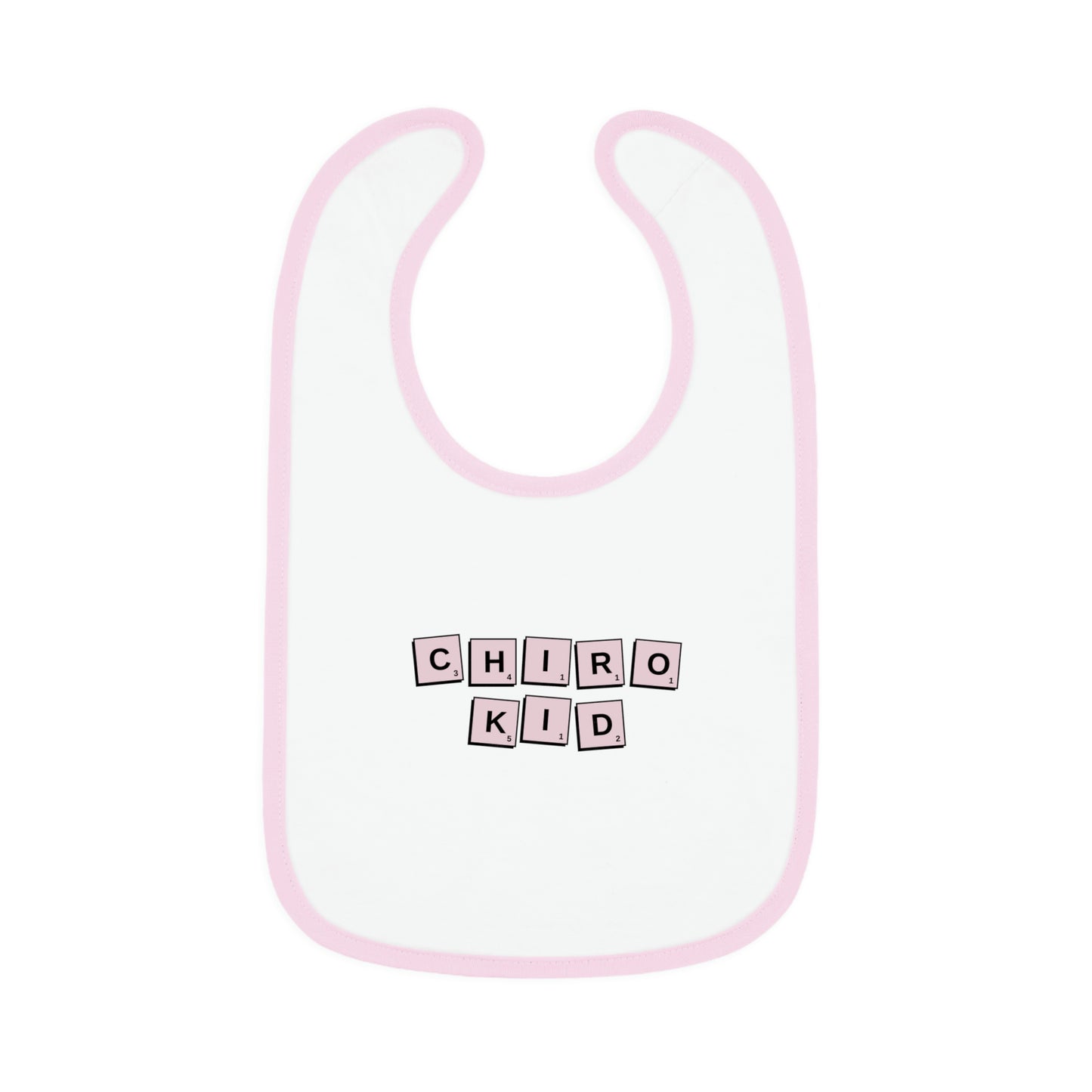 Chiro Kid Letter Tile Bib Pink