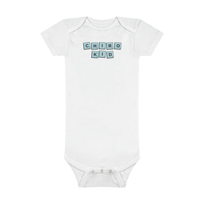 Chiro Kid Letter Tile Onesie Blue