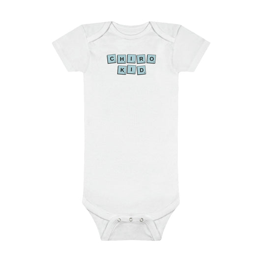 Chiro Kid Letter Tile Onesie Blue