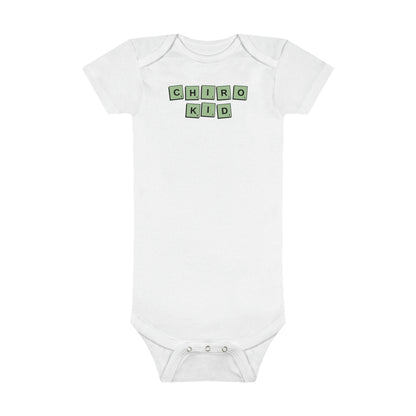 Chiro Kid Letter Tile Onesie Green